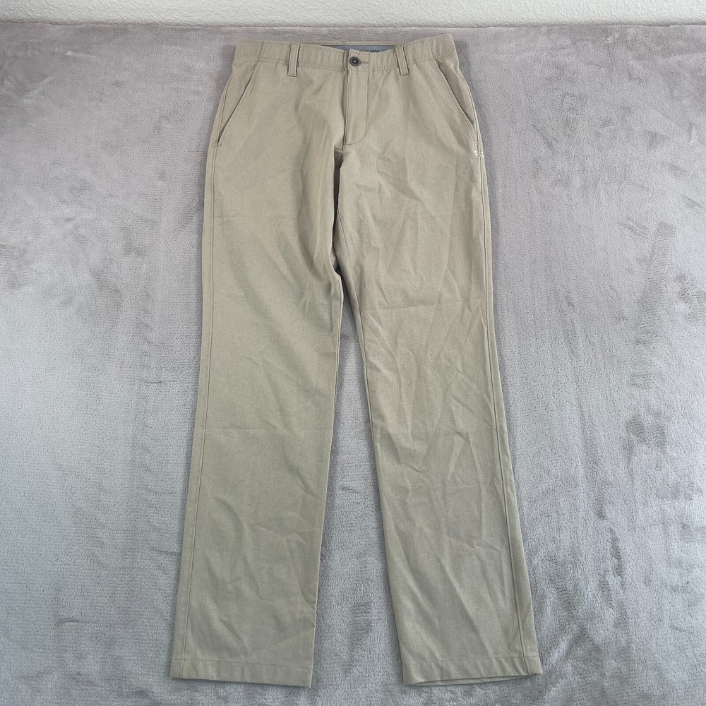 Under Armour Vented Golf Pants Men 32x32 Beige Performance Match‎ Play NWOT